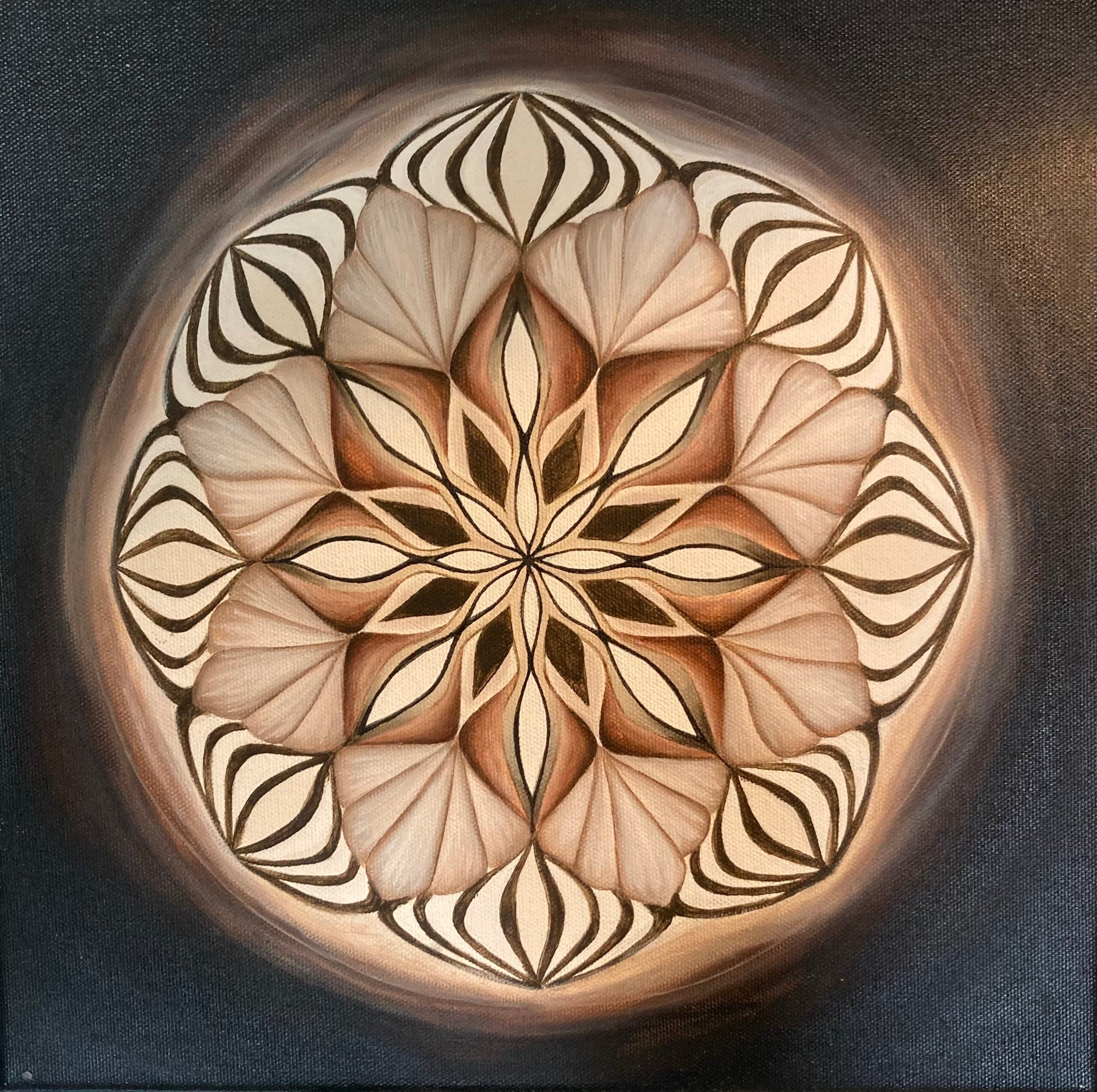 Œuvre florale et géométrique de Claudia Sicotte
